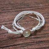 DIY Mixed Crystal Stone Beaded Wrap Bracelet with Chain for Women