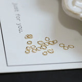 18K Coated Thin Steel Ring Opening Ring Single Earrings