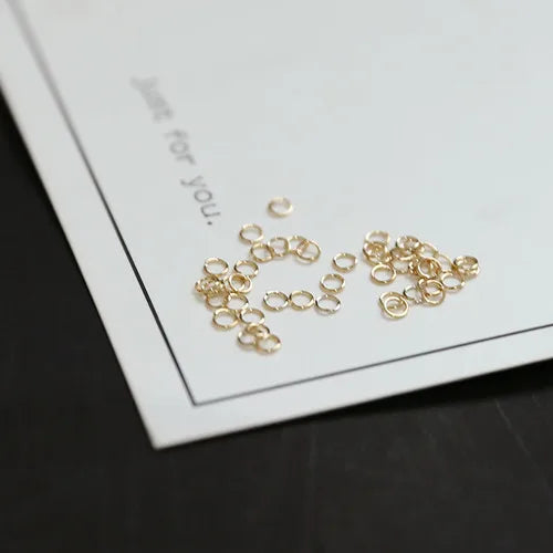 18K Coated Thin Steel Ring Opening Ring Single Earrings