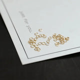 18K Coated Thin Steel Ring Opening Ring Single Earrings