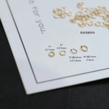 18K Coated Thin Steel Ring Opening Ring Single Earrings