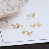 18K Coated Thin Steel Ring Opening Ring Single Earrings