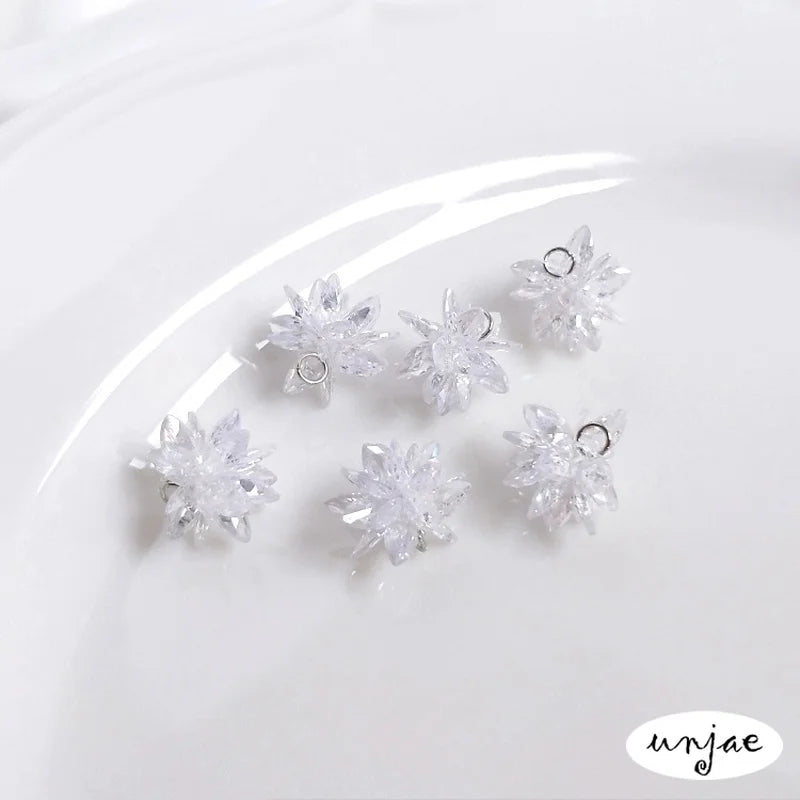 DIY Woven Horse Eyeball Zircon Crystal Earrings Nail