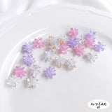 DIY Woven Horse Eyeball Zircon Crystal Earrings Nail