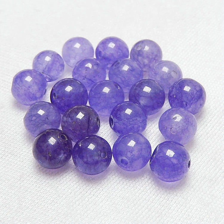 DIY Violet Stone 6-10mm Ball Bracelet Accessories