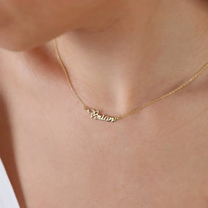 Custom Name Necklace Stainless Steel Rose Gold Plated