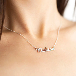 Custom Name Necklace Stainless Steel Rose Gold Plated