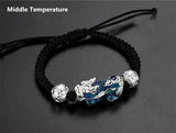 Silver PiXiu Braide Bracelet Amulet Bangle Size Adjustable
