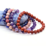 Natural Stone Elasticity Bracelet for Men Women, Healing Crystals Jade