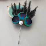 Peacock Feather Brooch Pin Wedding Suit Jewelry Accessories