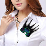 Peacock Feather Brooch Pin Wedding Suit Jewelry Accessories