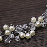 Pearl Wedding Headbands Ribbon Beaded Women Hair Band Bridal Hairpiece