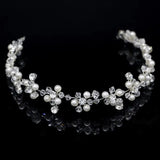Rhinestone Pearl Wedding Headbands Beaded Hair Band Bridal Hairpiece