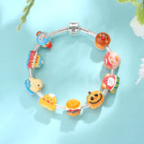 Enamel 925 Silver Food Beads for Charm Bracelet