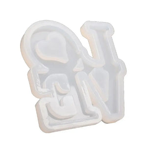 English Letters Love Pendant Silicone Jewelry Resin Mold