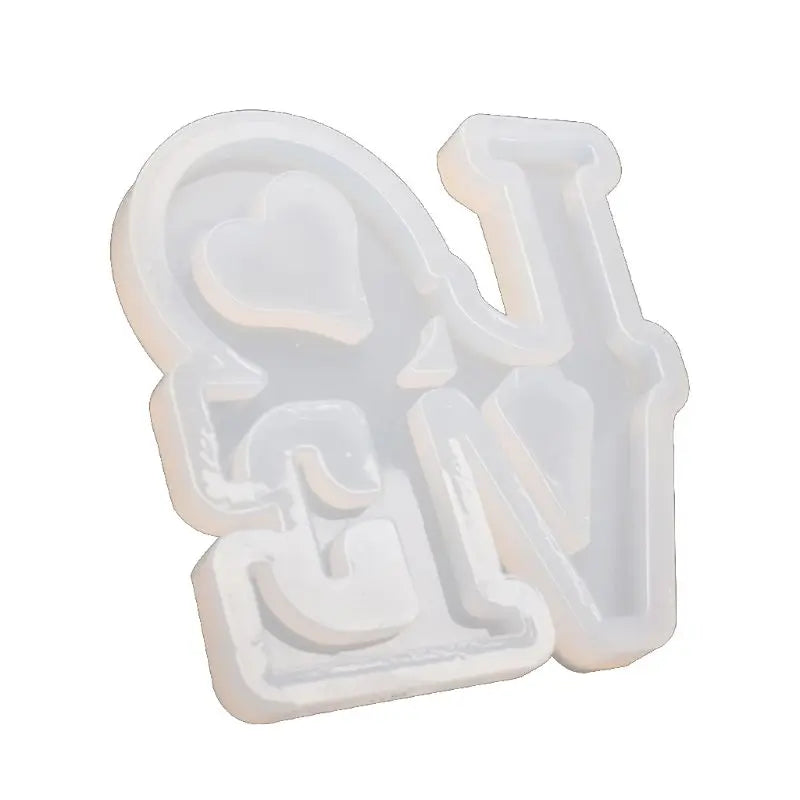 English Letters Love Pendant Silicone Jewelry Resin Mold