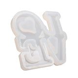 English Letters Love Pendant Silicone Jewelry Resin Mold