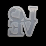 English Letters Love Pendant Silicone Jewelry Resin Mold