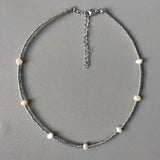 Beaded Necklace Gold-Color Beads Freshwater Pearl Ladies High Fashion Accessory