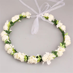 Adjustable Wreath Head Wear Wedding Flower Crown Bride Hair Accessories