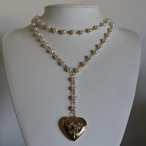 Fairy Core Pearl Locket Necklace