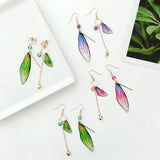 Dragonfly Cicada Wings Pendant Earrings Insect Wings Jewelry Making