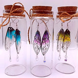 Dragonfly Cicada Wings Pendant Earrings Insect Wings Jewelry Making