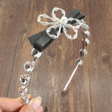 Crystal Flower Bowknot Hair Jewelry Rhinestone Tiaras