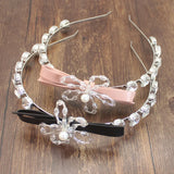 Crystal Flower Bowknot Hair Jewelry Rhinestone Tiaras
