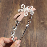 Crystal Flower Bowknot Hair Jewelry Rhinestone Tiaras