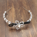 Crystal Flower Bowknot Hair Jewelry Rhinestone Tiaras