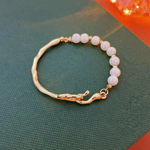 Metallic Branch Pearl Bracelets For Women Personality Jewelry