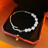 Metallic Branch Pearl Bracelets For Women Personality Jewelry