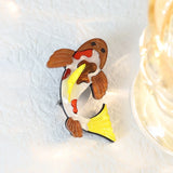 Carp Fish Shape Brooches Acrylic Jewelry Women Children Clothing Accessories