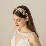 Flower Bridal Hair Wreath Crown Leaf Wedding Headband Tiara Prom Hair Ornament