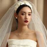 Flower Brides Tiara Headbands Wedding Hairbands Bridal Hair Accessory