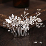 Crystal Flower Hair Combs Clips Wedding Hair Accessory