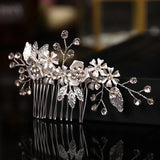 Crystal Flower Hair Combs Clips Wedding Hair Accessory