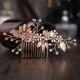 Crystal Flower Hair Combs Clips Wedding Hair Accessory