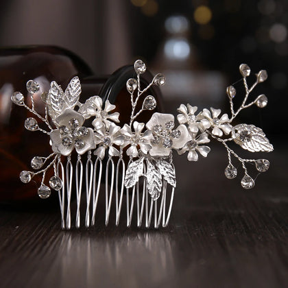 Crystal Flower Hair Combs Clips Wedding Hair Accessory