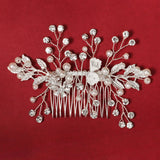 Pearl Flower Hair Comb Clips Women Bridal Wedding Accessories