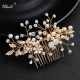 Pearl Flower Hair Comb Clips Women Bridal Wedding Accessories