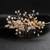 Pearl Flower Hair Comb Clips Women Bridal Wedding Accessories