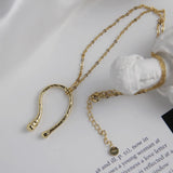 Geometric Hammered 925 Silver N Necklace Choker