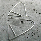 Geometric Triangle Earrings 925 Silver Minimalism Jewelry