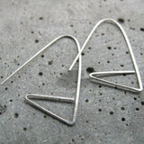 Geometric Triangle Earrings 925 Silver Minimalism Jewelry