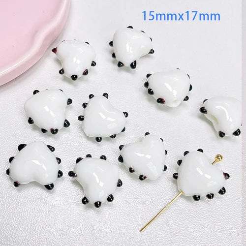 Glass Dots Love Straight Hole Beads Japanese Glass DIY Bracelet Beads