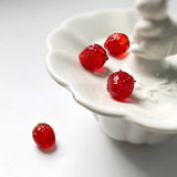 Glass Strawberry Jewelry Material Earrings Bracelet Necklace