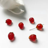 Glass Strawberry Jewelry Material Earrings Bracelet Necklace