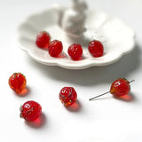 Glass Strawberry Jewelry Material Earrings Bracelet Necklace